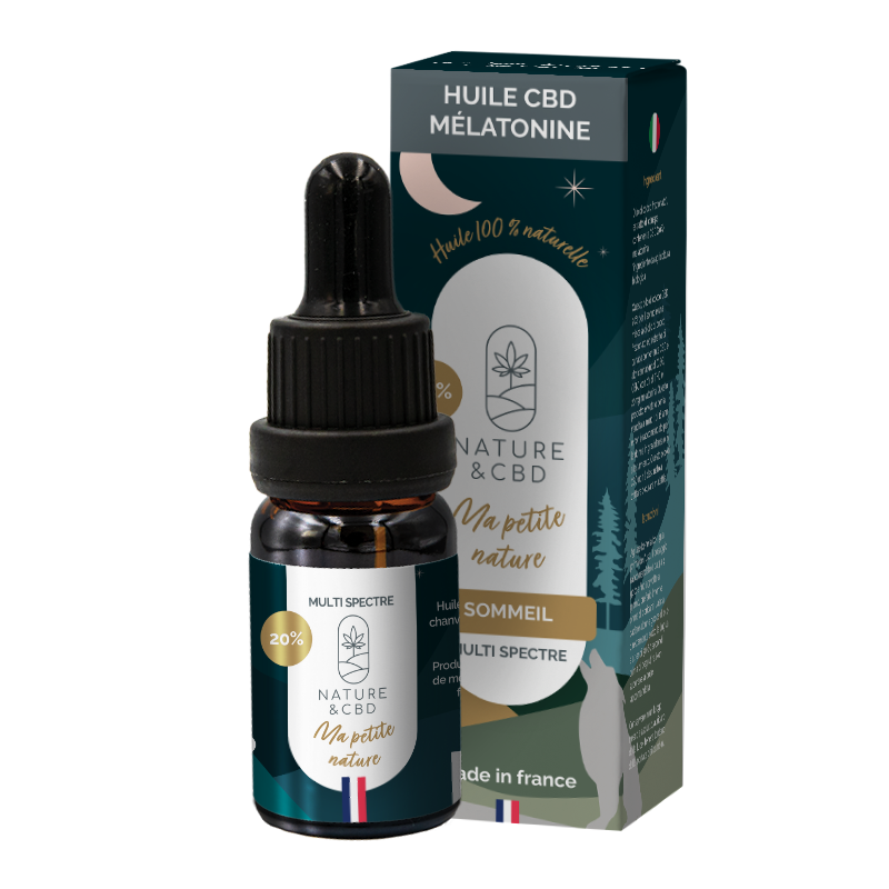 Huile CBD mélatonine sommeil 20%