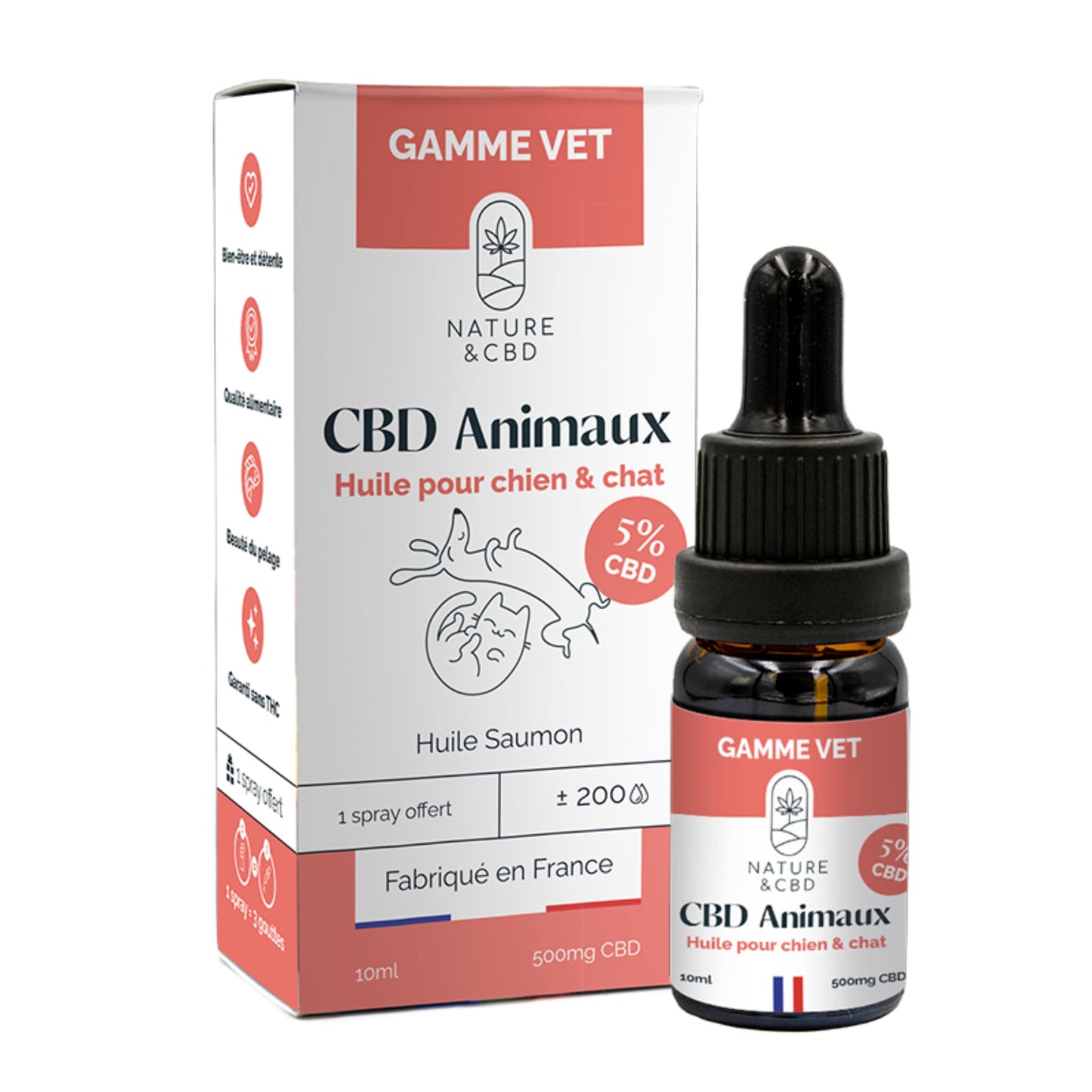 HUILE CBD ANIMAUX 5% - CHIEN & CHAT