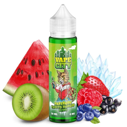 PASTÈQUE FRUITS ROUGES KIWI VAPE CITY 50ml