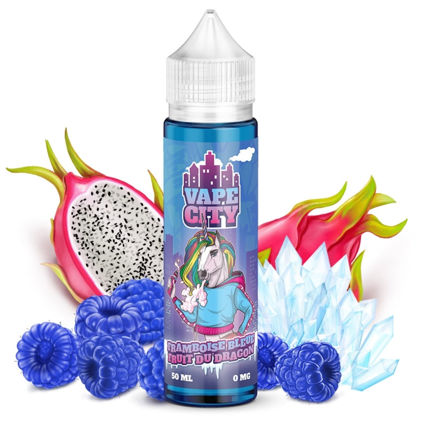 FRAMBOISE BLEUE FRUIT DU DRAGON VAPE CITY 50ml