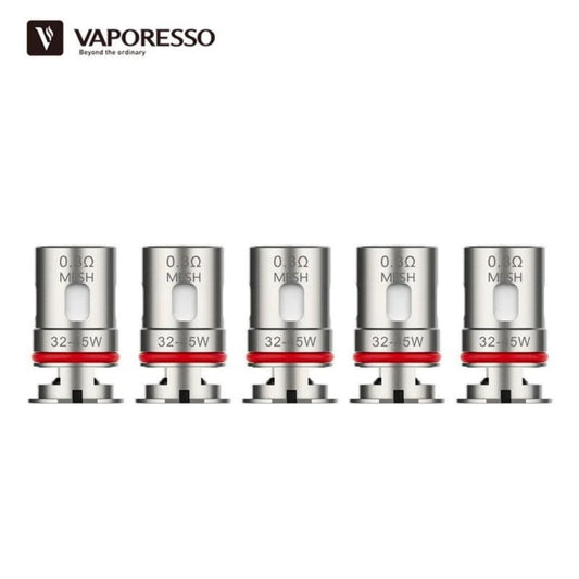 Résistances GTX Vaporesso (X5) Pour Gen PT80S, GTX Go 80, iTank X, GTX, Luxe, GTX Go et Gen