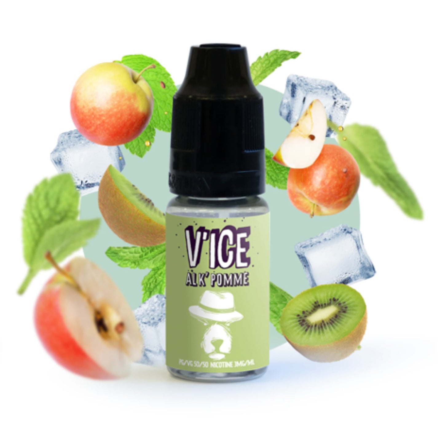 V'ICE AL K'POMME MENTHE KIWI - 10ML