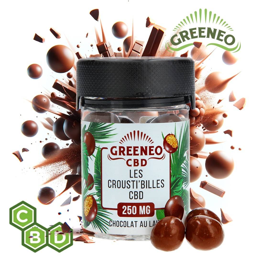 Crousti'billes CBD - chocolat au lait