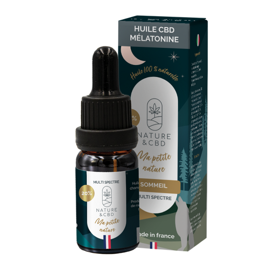 Huile CBD mélatonine sommeil 20%