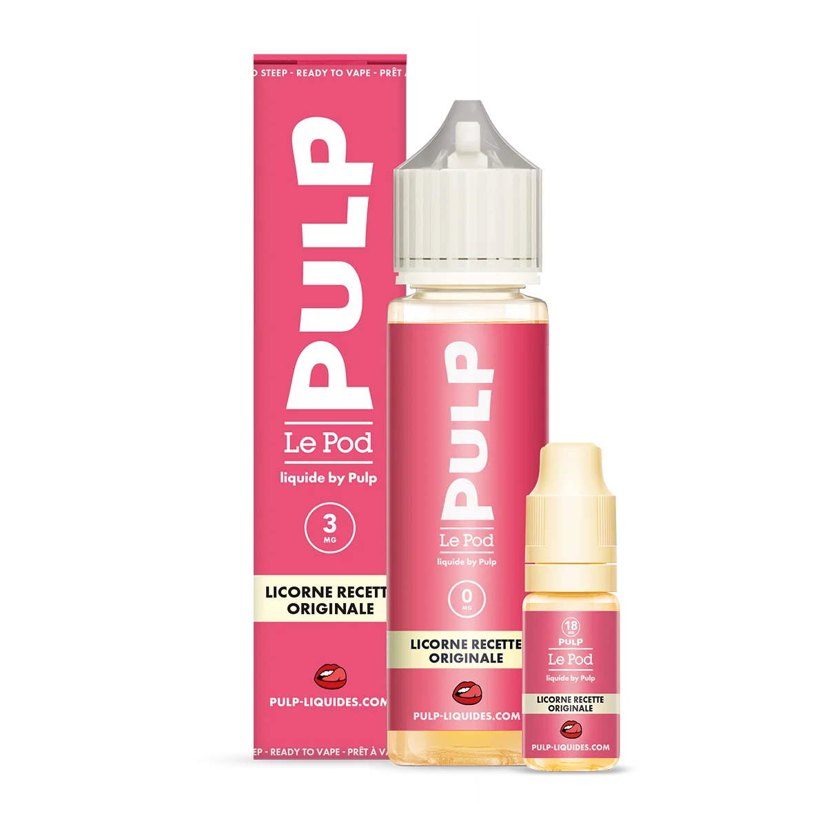 PACK 60ML LICORNE RECETTE ORIGINALE POD LIQUIDE PULP